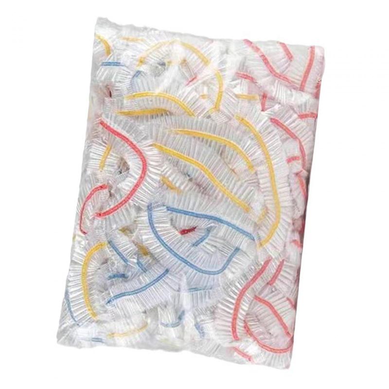 100個使い捨て弾性食品カバー.食品保存容器カバー.野菜と肉の食品ラップボウルカバー.