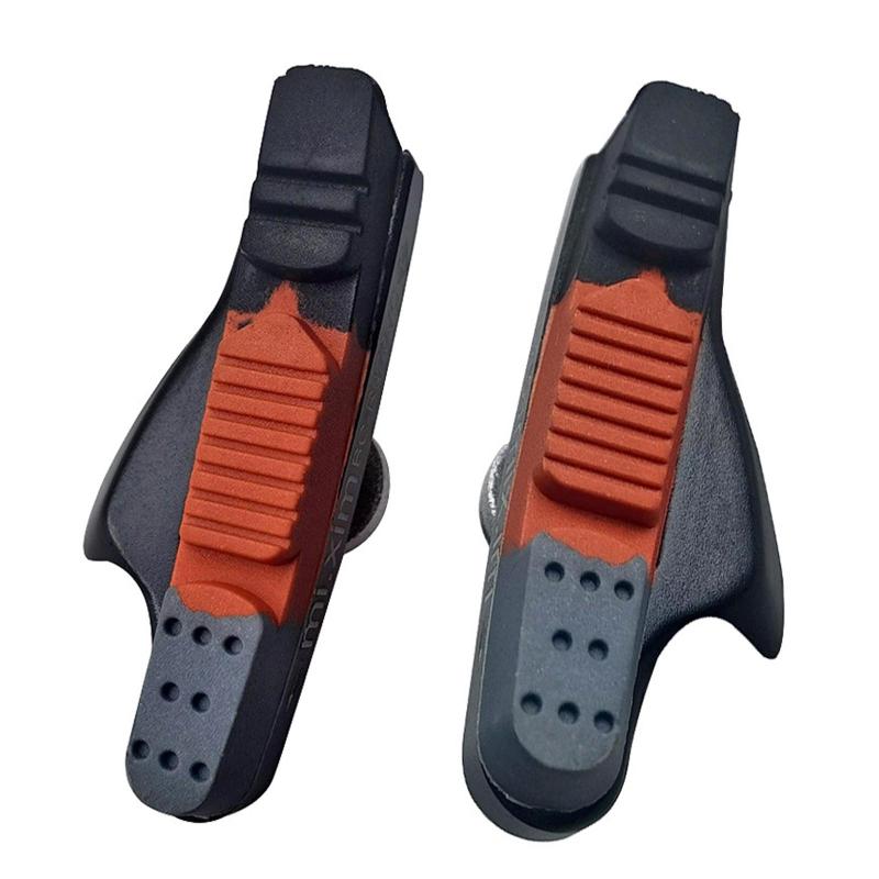 マウンテンバイクロードバイク自転車用の2個の自転車ブレーキパッドノイズのないアクセサリー調整可能..