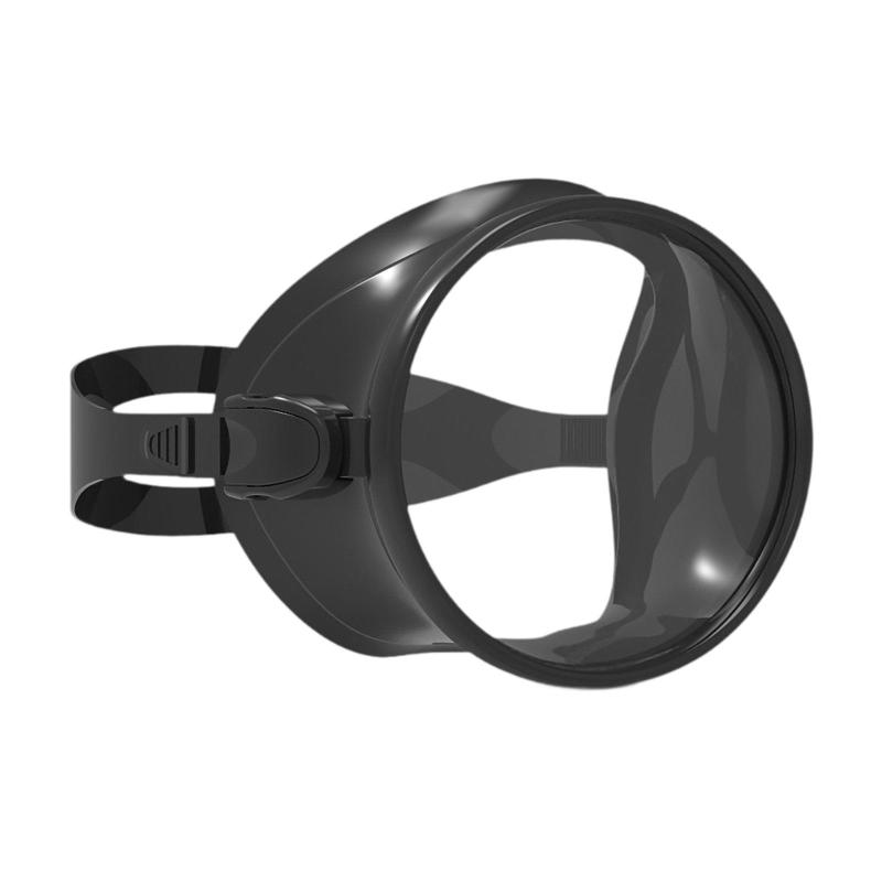 シュノーケルマスク パノラマプロ仕様 スキューバフリーダイビング用 水泳ゴーグル 女の子用 ブラック