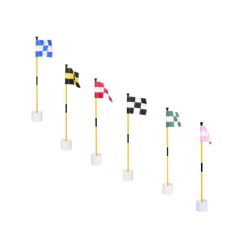 ゴルフパッティンググリーンフラッグとホールカップ練習用パッティングファイバーグラスフラッグポール..