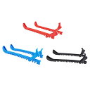 2 個アイススケートガードアイスホッケー用品調節可能なバックルユニバーサルソフトアクセサリー保護スリーブスケートブレードガード