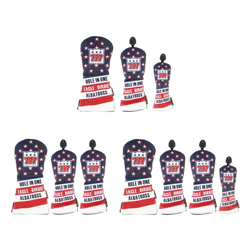 ゴルフウッドヘッドカバー ゴルフウッドヘッドカバー 厚手の耐摩耗性ゴルフキュー保護ケース.交換可能..