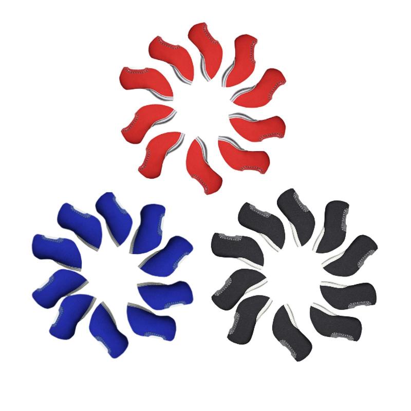 ゴルフアイアンヘッドカバー ゴルフクラブプロテクター ファッションスリーブ ゴルフクラブヘッドカバー パターゴルファー用 アウトドアスポーツ ゴルフゲーム 10個