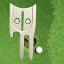 ゴルフディボットツールボールマーカー栓抜きグリーンリペアフォークシルバー