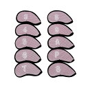 10x クラブ ヘッド カバー 防塵 ユニバーサル トレーニング機器 ゴルファー用 ピンク