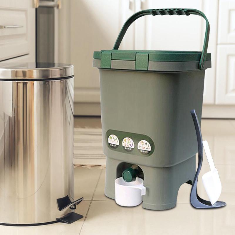 15L キッチン廃棄物堆肥バケツ屋内家庭用堆肥化容器