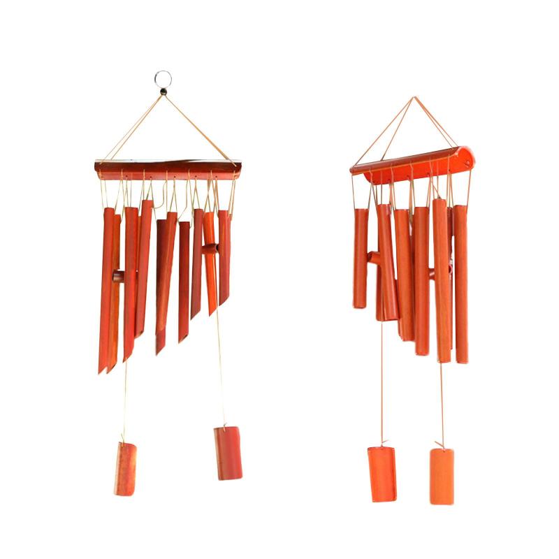 竹製ウィンドチャイム.装飾用ウィンドベル.モダンなハンドメイドウィンドチャイム.庭や屋外の部屋用の吊り下げベルチャイム