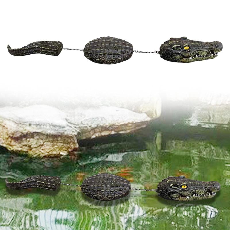 プールフロート ワニデコイ シミュレーションワニ像 忌避アヒル 偽ワニ装飾彫刻 中庭用