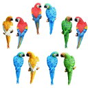 2枚のピースオウムの置物ヤードアート装飾木の装飾中庭の外のパティオの人工木の飾り