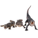 ワニと赤ちゃんの置物 動物フィギュア.イースターエッグ クリスマス 誕生日