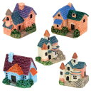 ミニチュア妖精の庭苔マイクロ風景盆栽工芸ヨーロピアンヴィラ装飾5個セット