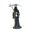 死神像.ゴシック.不気味な彫刻.装飾品.ハロウィーンの飾り.本棚用のフィギュアを持つ謎の男
