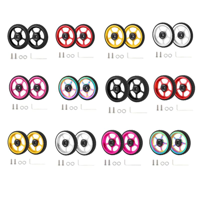 折りたたみのためのイージーホイール自転車イージーホイールタイヤ交換用軽量サイクリングアクセサリー..