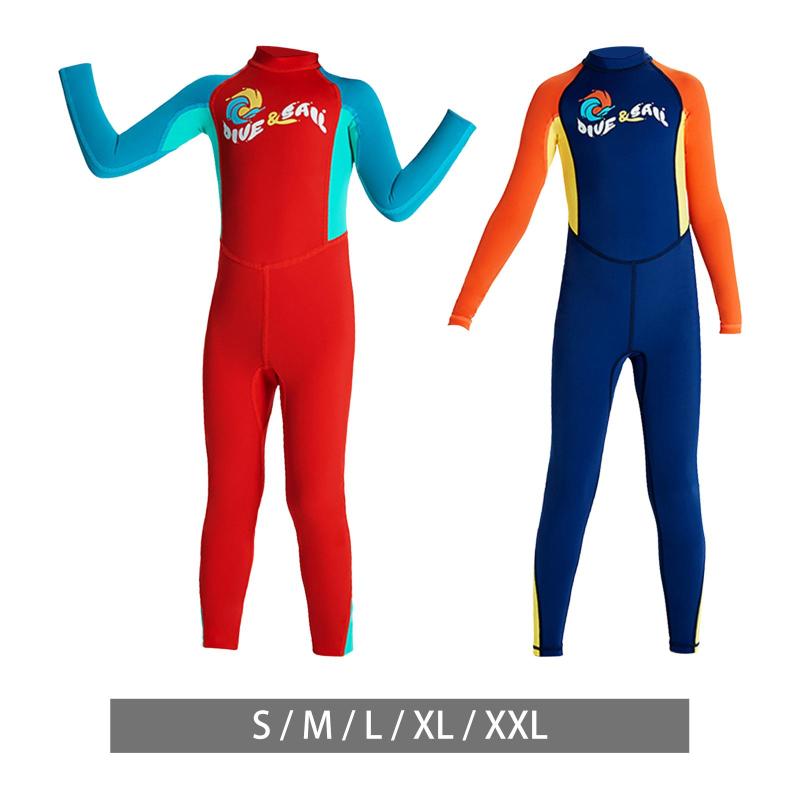 キッズウェットスーツ全身水着ユースダイビングスーツ防水水泳衣装水着シュノーケリングセーリングカヌーサマービーチ