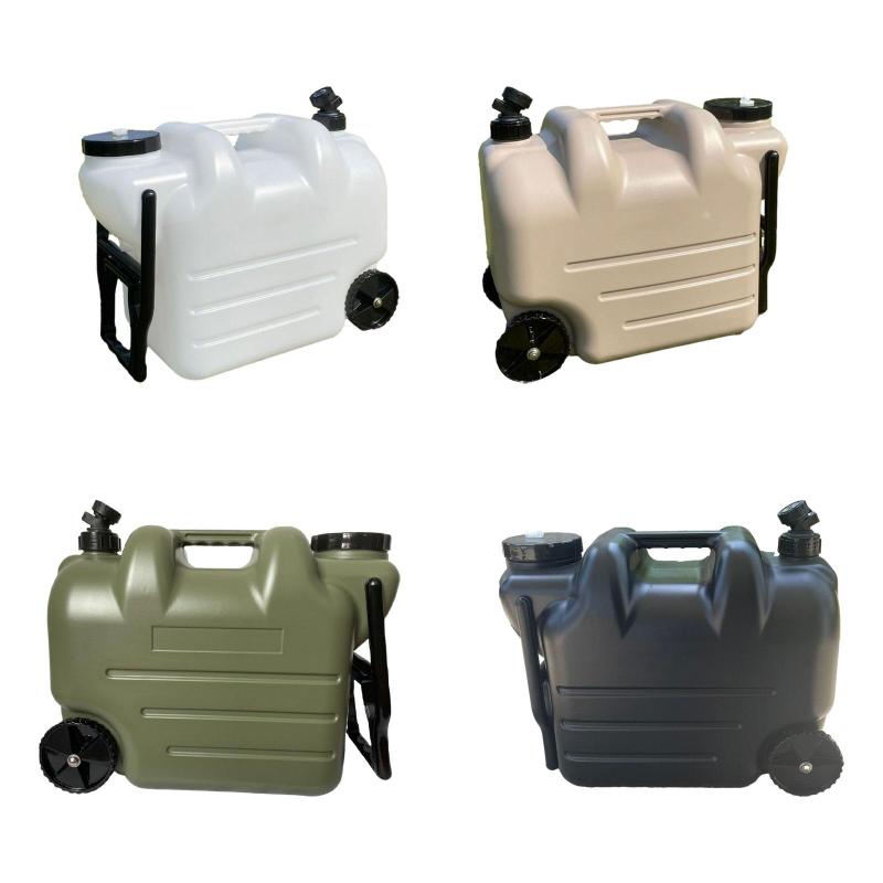 キャンプ用ウォーターコンテナ ドリンクディスペンサー 軽量 ポータブルハンドルバケツ ウォーターキャ..