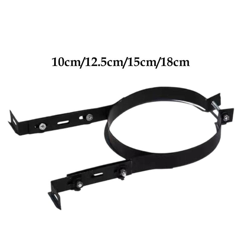 煙突パイプホルダーブラケット ストーブパイプハンガー 調節可能 頑丈な金具 吊り下げ固定クリップ 通気口壁ストラップ 煙道ライナークランプ