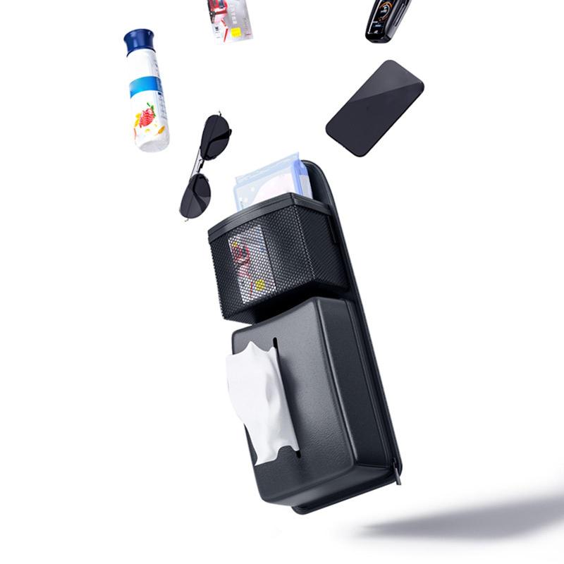 カーシートサイド収納袋ティッシュホルダーPUレザー自動車ナプキンコンテナ