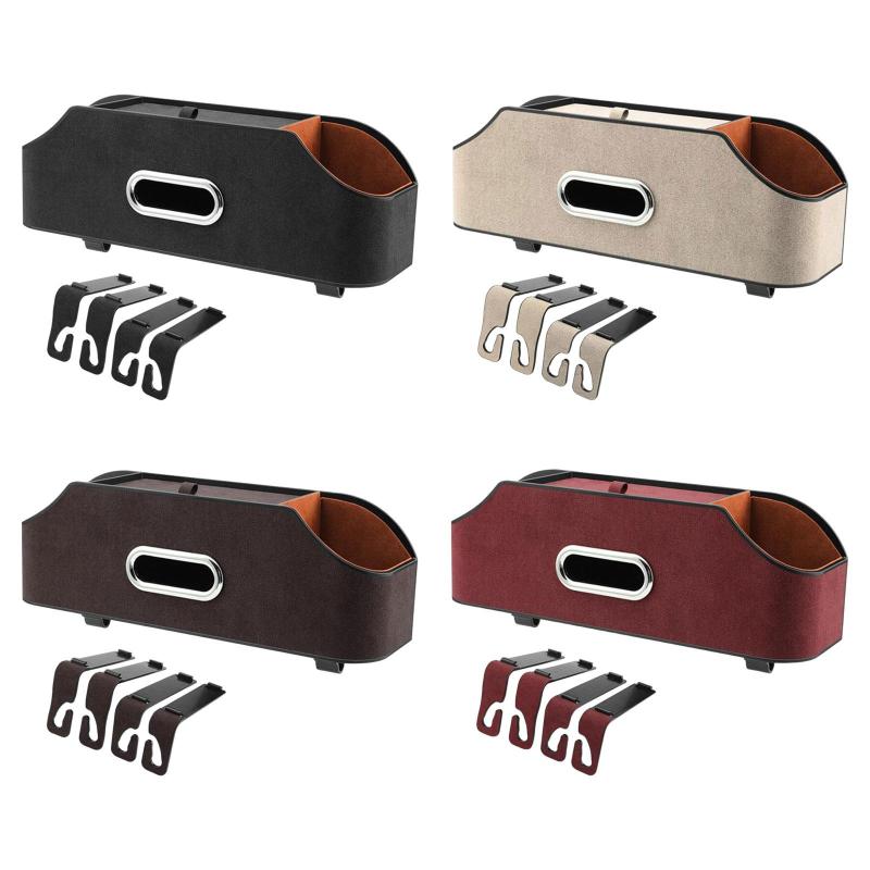 車のヘッドレスト後部座席ポーチボックス スタイリッシュなカップナプキンホルダーパーティションデザ..