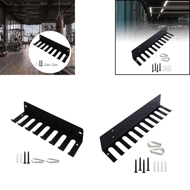ホームジム収納ラック 整理 多目的ホームデコレーション 壁掛けフィットネス機器ホルダー ケーブルヨガ..