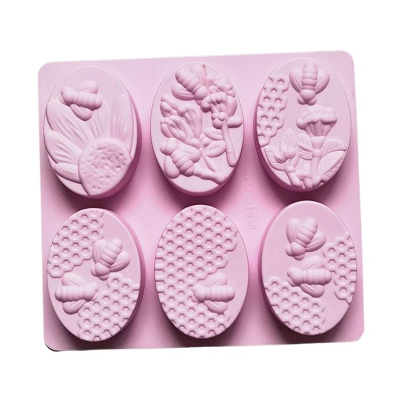 シリコーン蜂型耐久性のあるハニカム型キャンドル作りフォンダンプディングパープル