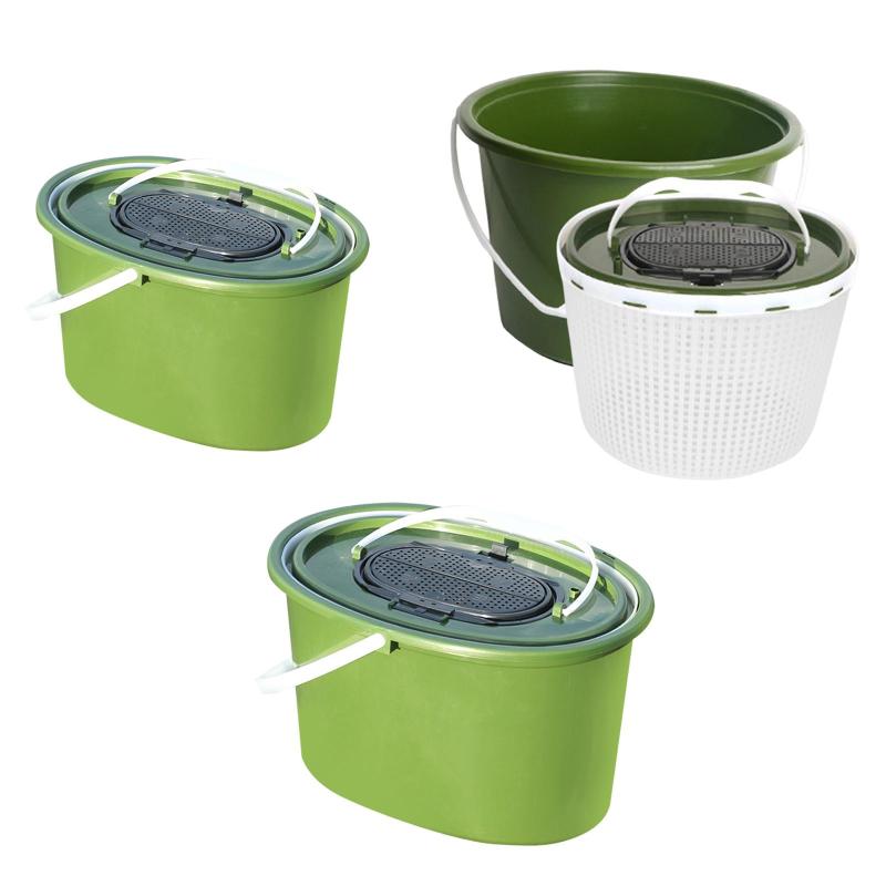 氷釣りバケツのバケツのバケツのバケツの通気性ボックスインターナギングガーデニングのためのライブフ..