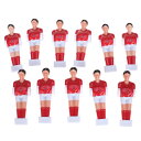 11pcsフーズボールの男のテーブルの人の男サッカー選手パーツ - 赤