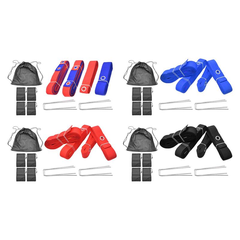 ビーチパーティーグラスランドスポーツ用のトレーニングアクセサリーコートマーカーキットボーダーラインフィールド(長さ8m 16m)