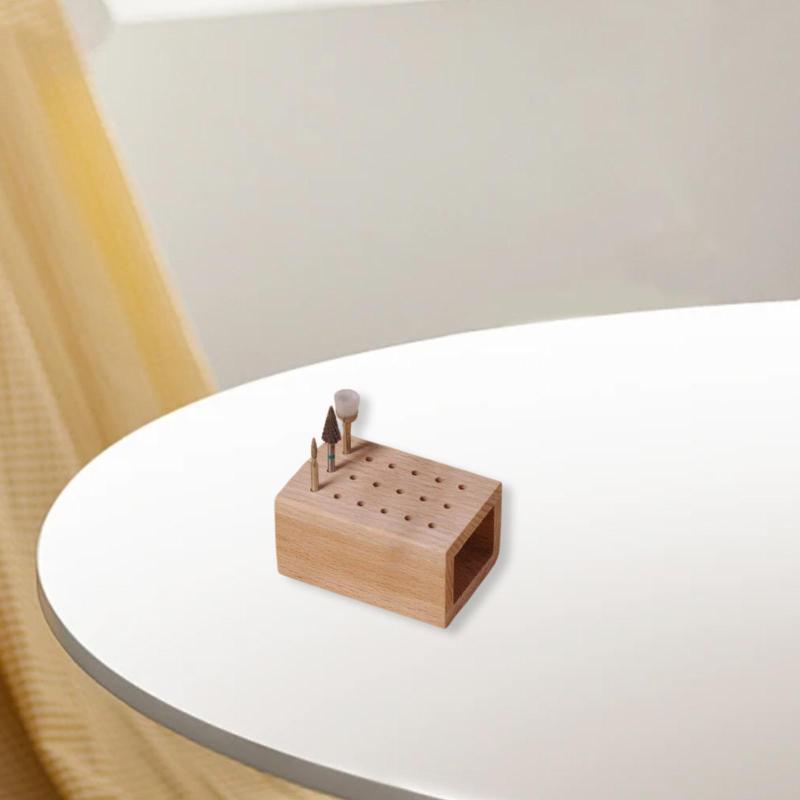 ネイルドリルビットホルダー18ホールマニキュアツールストレージボックスネイルサロンホーム用