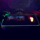 Rgbゲーミングマウスパッドのマット.11.8 × 31.5 × 0.2インチledマウスパッドゴムベース.ピュータのキーマウスパッドpcのコンピュータ