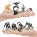 10 個のミニ猿フィギュアジャングル動物セットコレクション幼児のための教育玩具