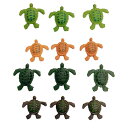 12 個のリアルなウミガメ動物フィギュアモデルオーナメントコレクション動物