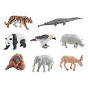 リアルな動物フィギュアおもちゃ 誕生日パーティー用品 8個.