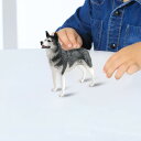 リアルな犬のアクションフィギュア.就学前のハスキーのおもちゃ.誕生日プレゼント