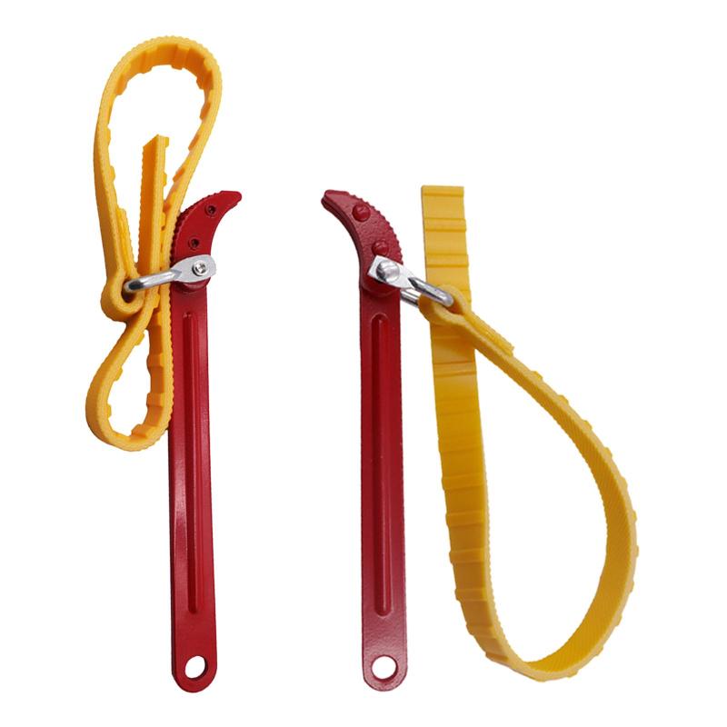 オイルフィルターストラップレンチ多目的ジャーオープナーフィルターオープナーハンドルパイプレンチオートバイ修理ベルトレンチ車のトラック開口部フィルター