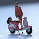 1/64フィギュアガールバイクジオラマデスクトップオーナメントロミニチュアキャラクター人形おもちゃSゲージ