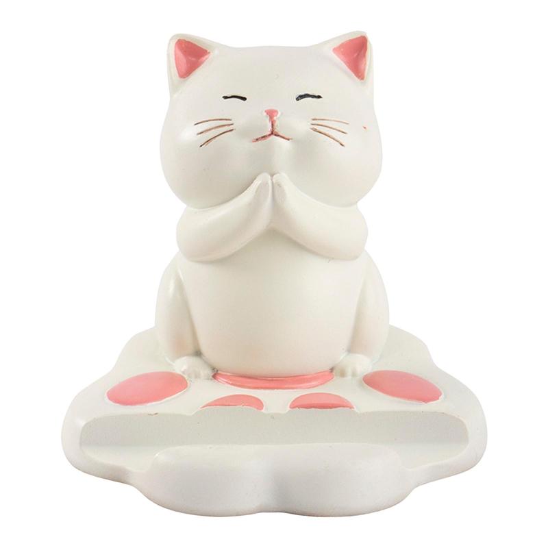 説明: 【愛らしいデザイン】キュートでクリエイティブな猫の形が特徴で、どんなデスクにも魅力と温かさを添えます。リビングルームやカフェの装飾を明るくするスマホスタンドとしても使えます。【ハンズフリーで便利】安定したスマホホルダーとして機能し、番組視聴やビデオ通話中に両手が自由になるため、楽にエンターテイメントを楽しめます。【プレミアム素材】この携帯電話スタンドは、精巧な職人技で樹脂から作られており、滑らかな質感としっかりとした作りになっています。【スタイリッシュな装飾】このスマホスタンドは、デスクトップの雰囲気を格上げするトレンディなデザインが特徴で、どんな部屋にも映える目を引く装飾品です。【コンパクトサイズ】小型で省スペース設計なので、自宅、オフィス、書斎のデスクに場所を取らずにすっきりと収まります。 仕様: 素材：樹脂 色：ホワイトピンク サイズチャート: 8.5cm×8.5cm×8cm/3.35インチ×3.35インチ×3.15インチ パッケージに含まれるもの: 樹脂製猫型スマホホルダー 1個 注意: 手作業による測定やモニターの違いにより、多少の誤差が生じる場合がございますのでご了承ください。ご購入前のご案内 ● サイズについて：スタッフ間で測り方を統一していますが、実寸に1〜3cmの誤差がある場合がありますのでご了承ください。 ● 商品の色は、撮影時の光やモニターによって異なる場合がありますのでご注意ください。 ● 生地特性により匂いが感じられることがありますが、数日で気にならなくなります。 ● 他店舗と在庫を共有しているため、受注後に欠品となる場合があります。 ▼出荷前には全て検品を行っておりますが、万が一商品に不具合があった場合は、お問い合わせフォームよりご連絡くださいますようお願い申し上げます。営業日に対応いたしますのでご安心ください。【愛らしいデザイン】キュートでクリエイティブな猫の形が特徴で、どんなデスクにも魅力と温かさを添えます。リビングルームやカフェの装飾を明るくするスマホスタンドとしても使えます。【ハンズフリーで便利】安定したスマホホルダーとして機能し、番組視聴やビデオ通話中に両手が自由になるため、楽にエンターテイメントを楽しめます。【プレミアム素材】この携帯電話スタンドは、精巧な職人技で樹脂から作られており、滑らかな質感としっかりとした作りになっています。【スタイリッシュな装飾】このスマホスタンドは、デスクトップの雰囲気を格上げするトレンディなデザインが特徴で、どんな部屋にも映える目を引く装飾品です。【コンパクトサイズ】小型で省スペース設計なので、自宅、オフィス、書斎のデスクに場所を取らずにすっきりと収まります。