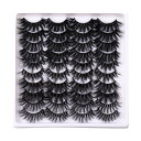20 個黒つけまつげメイクアップまつげナチュラルルックまつげ DIY つけまつげプロフェッショナル日常使用パーティーステージ