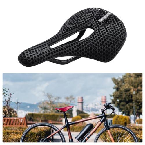 3Dプリント自転車サドル 衝撃吸収 大人用サイクリングアクセサリー 快適自転車シート カーボンファイバー自転車サドル ロードバイク用