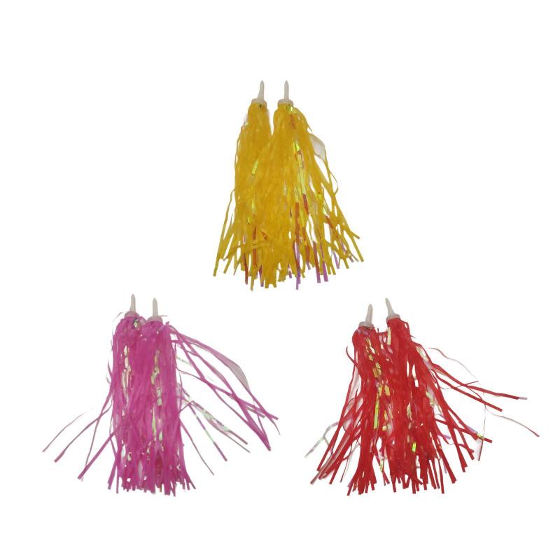 2x 子供用自転車ストリーマー 自転車ハンドルバーストリーマー 長さ28cm 子供用自転車グリップ タッセ..