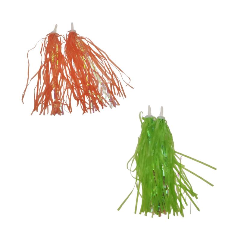 2ピース 子供用自転車ストリーマー 自転車リボン 装飾デコレーション 長さ28cm 自転車グリップ タッセ..