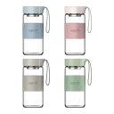 ウォーターボトル ティーボトル 16オンス 耐久性のあるドリンクボトル ティーインフューザー付き スリーブ付き スポーツ バックパッキング フィットネス パーテ...