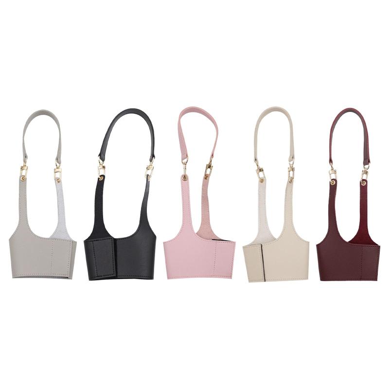 ウォーターボトルホルダー ドリンクカップスリーブ 熱傷防止 レトロマグスリーブ PUレザーカップスリーブホルダー コーヒーカップスリーブホルダー 旅行キャンプ用