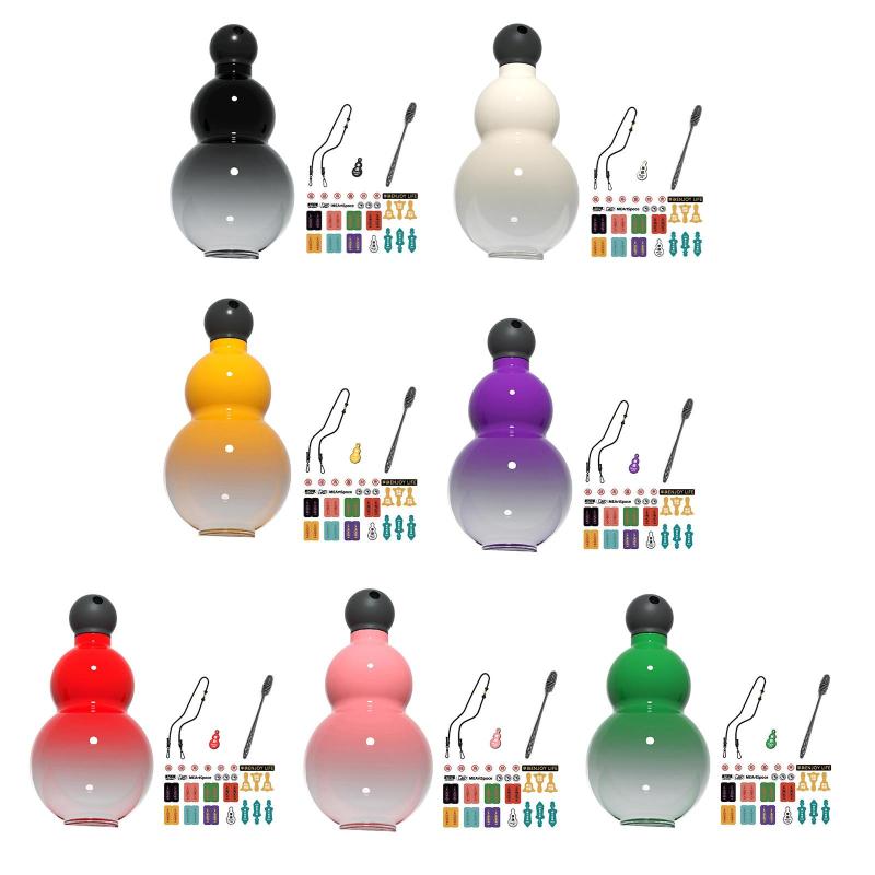 ひょうたんウォーターボトル 中国のひょうたんボトル カップブラシ付き ひょうたんスポーツウォーターボトル ドリンクボトル 夏 自宅 ハイキング用