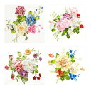 リボン 刺繍キット DIY ペインティングキット クロス リボン刺繍花 装飾 4セット