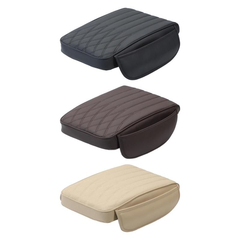 車のアームレストクッションアームレストカバー.PUレザーユニバーサルインテリアアクセサリー.アームレ..