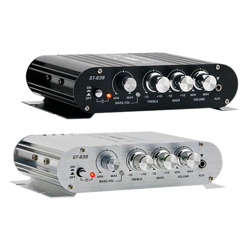 ミニアンプ 12V 80wx2 頑丈なプロフェッショナル 2.1 チャンネル ミニアンプ ミニパワーサウンドアンプ 自動車 コンピューター スピーカー用