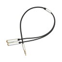 3.5mm 1男性ジャックプラグ2雌ソケットyスプリッタケーブルアダプタシルバー(2)