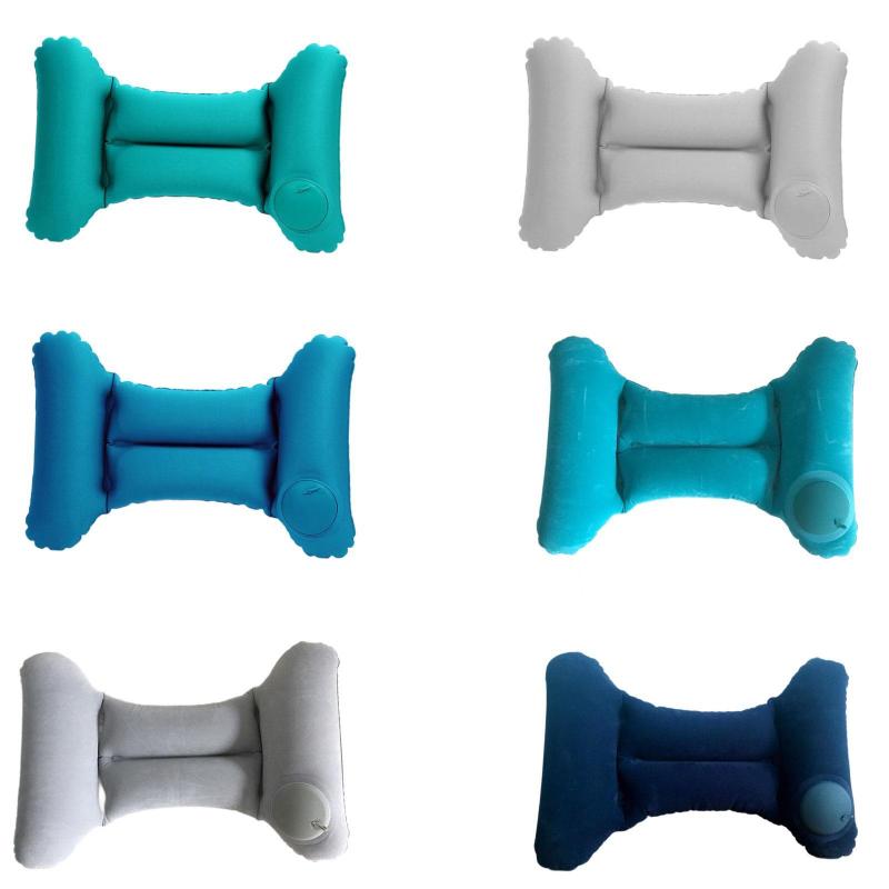 インフレータブルトラベルピロー 膨らませるH型 人間工学に基づいた持ち運びやすいクッション 背もたれ..