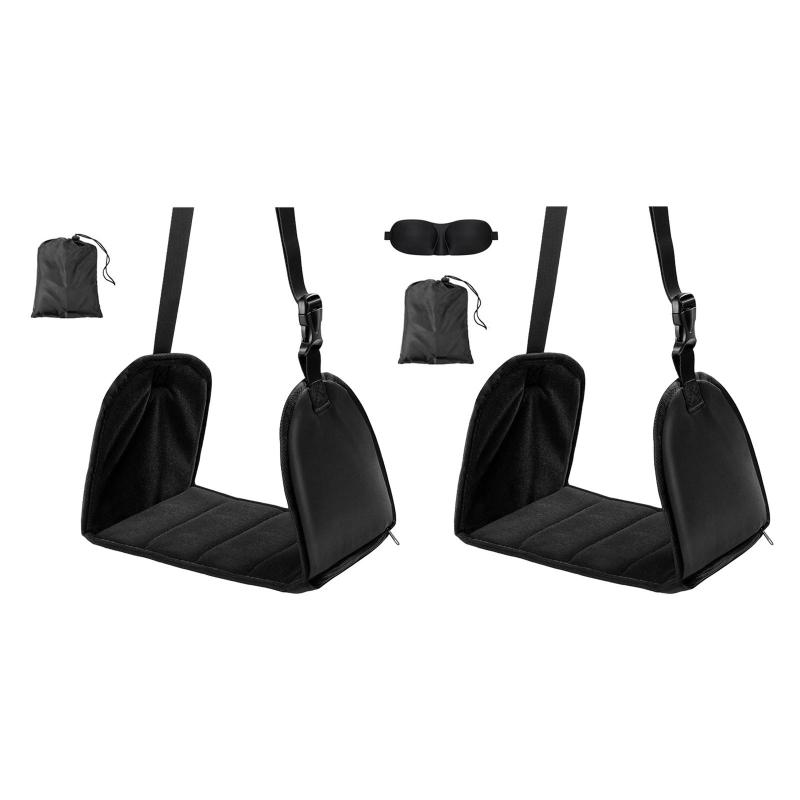 飛行機用フットレスト フットヒールハンモック 旅行用 快適なレッグレスト フットレスト レッグハンモ..