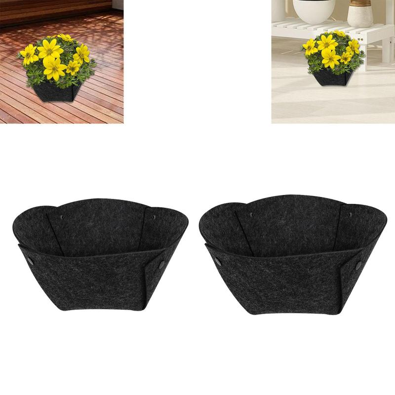 プランターバスケットライナー.フェルトライナー交換用ライナープラントポットライナーパティオフラワ..
